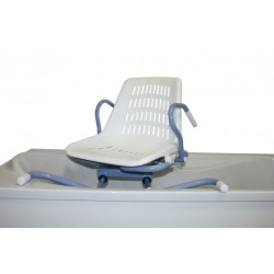 Bath seat with translation system